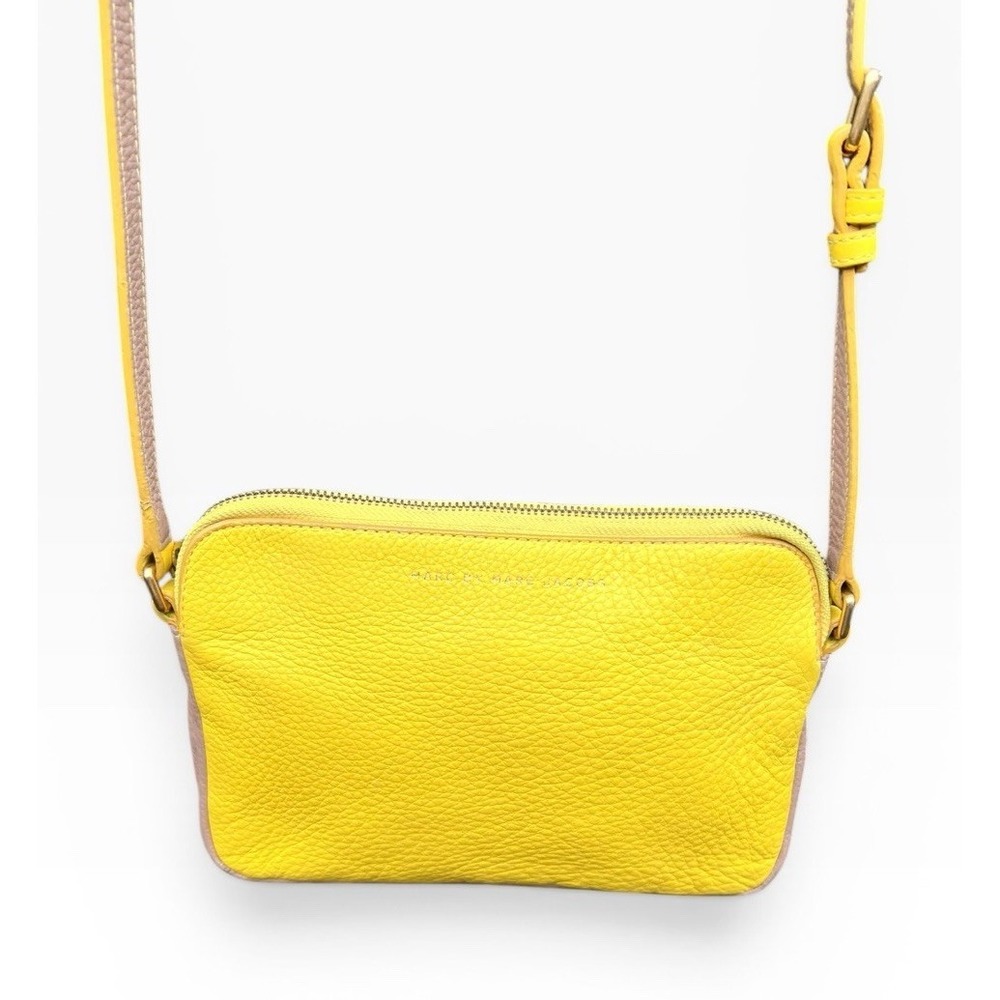Marc By Marc Jacobs Yellow & Tan Sophisticato Dani Leather Crossbody Bag Purse